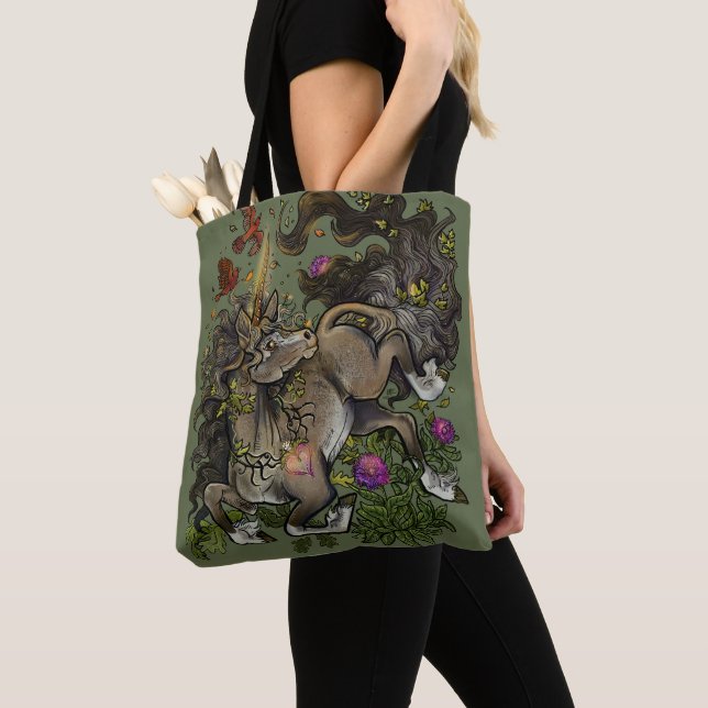 Tote Bag Unicorne au coeur sauvage (De près)