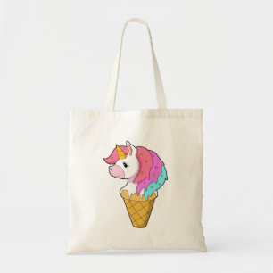 Tote Bag Unicorne avec crème glacée