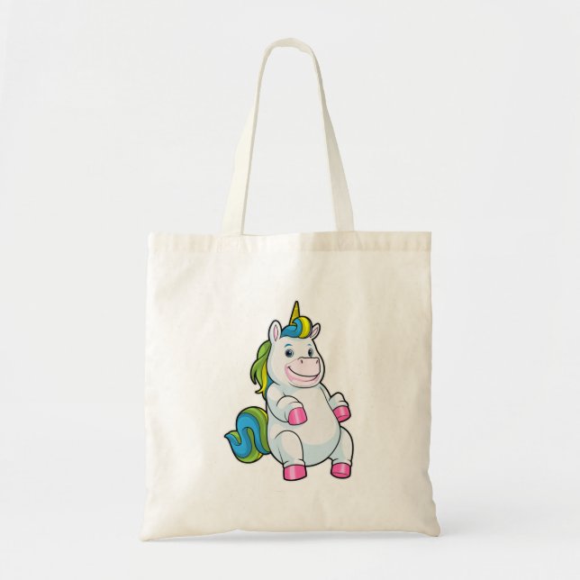 Tote Bag Unicorne avec gros ventre (Devant)