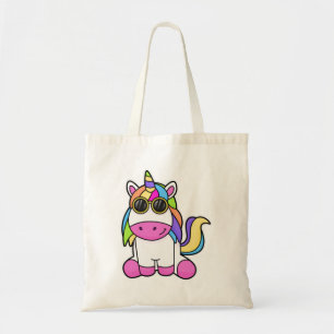 Tote Bag Unicorne avec lunettes de soleil