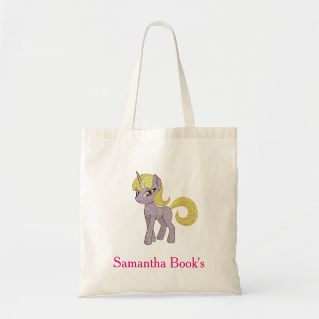 Tote Bag Unicorne avec Pony (Devant)