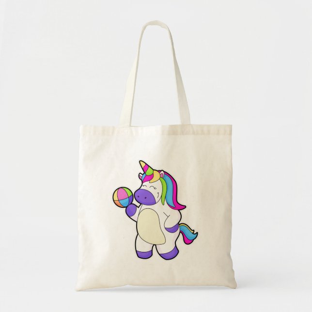 Tote Bag Unicorne avec volleyball (Devant)