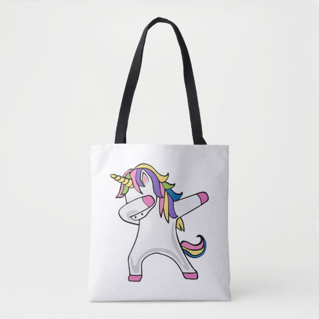 Tote Bag Unicorne Dabbing drôle (Devant)