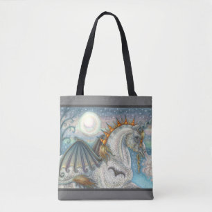 TOTE BAG UNICORNE DE HALLOWEEN GOTHIQUE AVEC AILES DE MAIN,