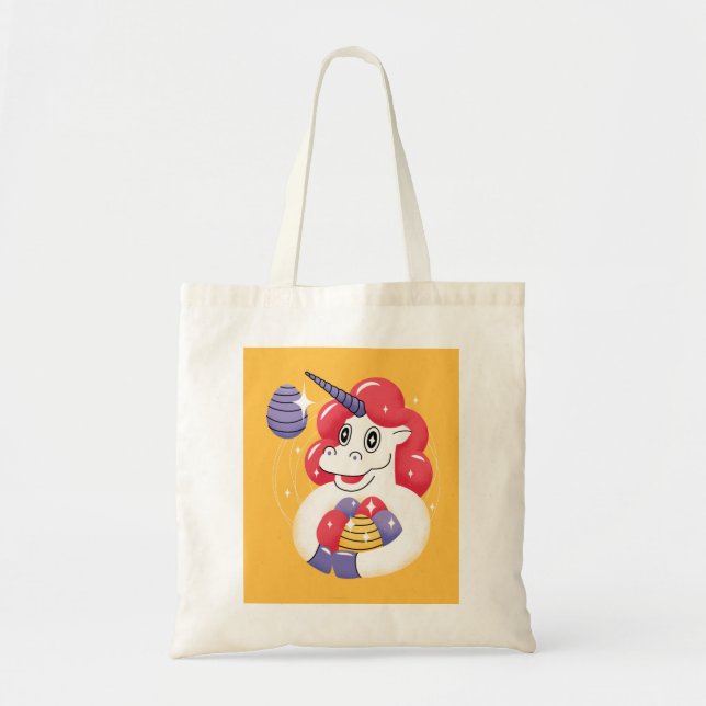 Tote Bag Unicorne de Pâques (Devant)