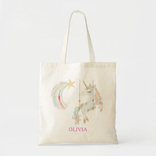 Tote Bag Unicorne magique sur Golden Swing