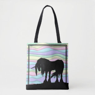 Tote Bag Unicorne mystique (Pastel Wavy)