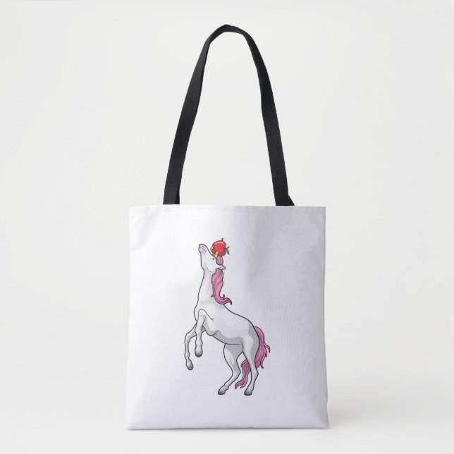 Tote Bag Unicorne Pomme Fruit (Devant)