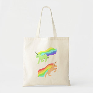 Tote Bag Unicornes arc-en-ciel