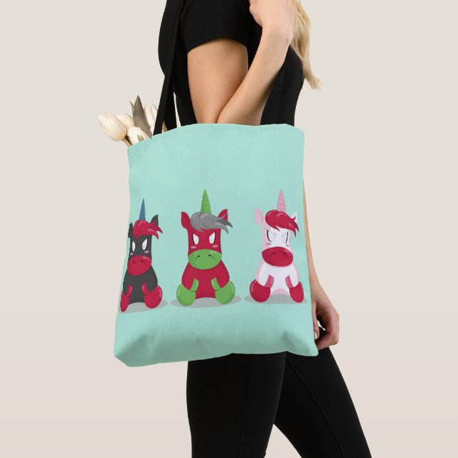 Tote Bag Unicornes en colère (De près)