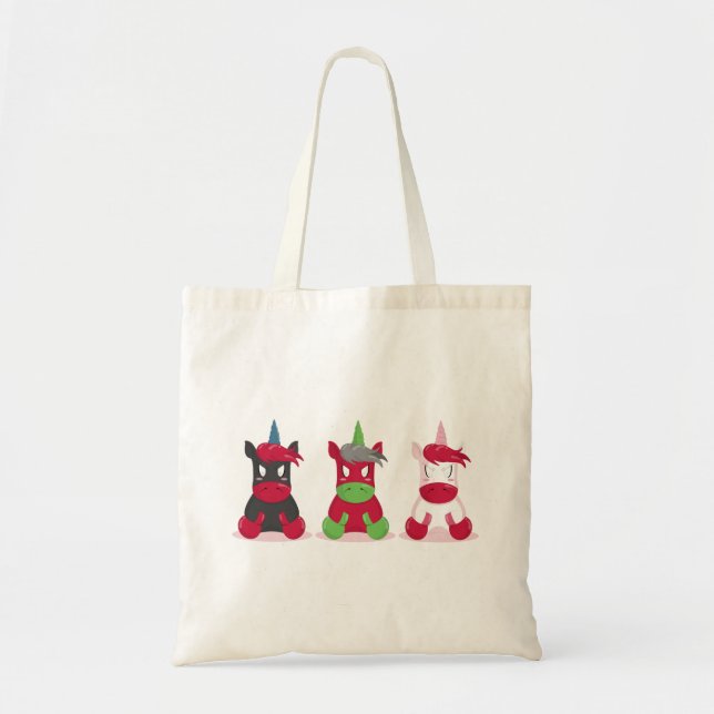 Tote Bag Unicornes en colère (Devant)