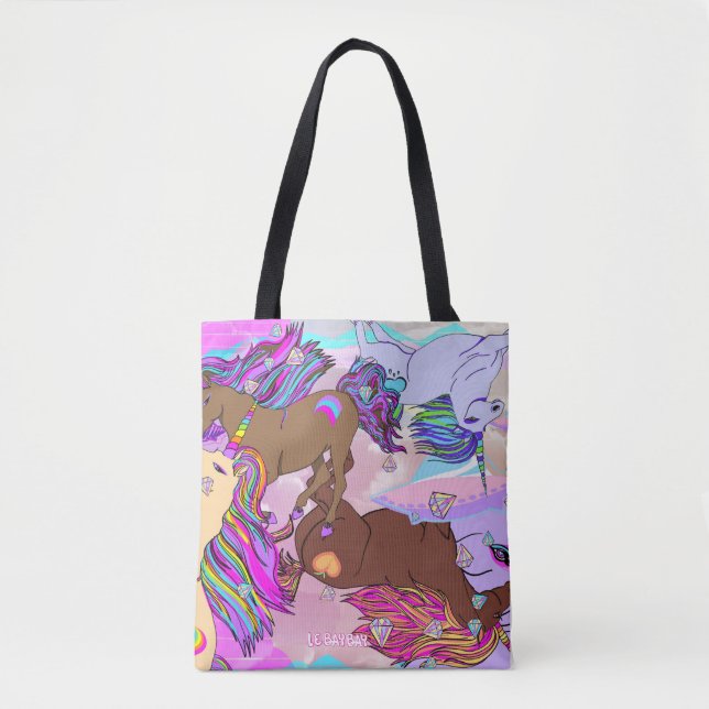 Tote Bag Unicornes enchantées Fourre-tout (Devant)
