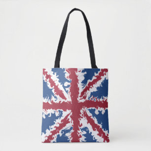 Tote Bag Union Jack Bag, UK Drapeau Liquid Art