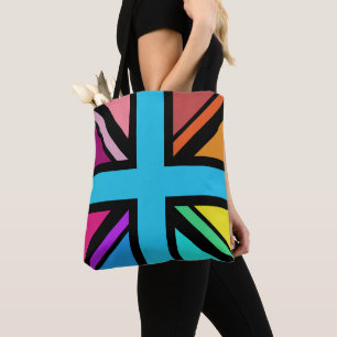 Tote Bag Union Jack/Drapeau Multicolore+Noir