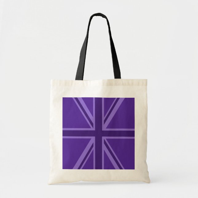 Tote Bag Union Jack violette vibrante (Devant)