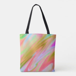 Tote Bag Unique tendance Rose bleu vert vert vert abstrait