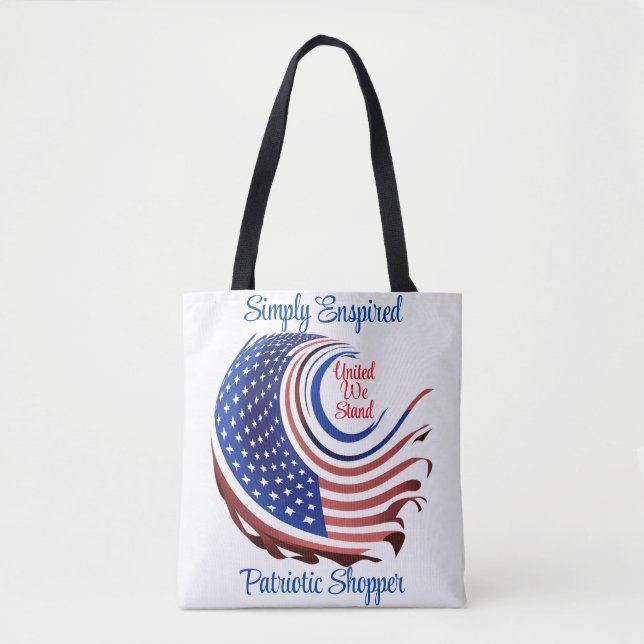 Tote Bag United We Stress Patriotic Shopper (Devant)