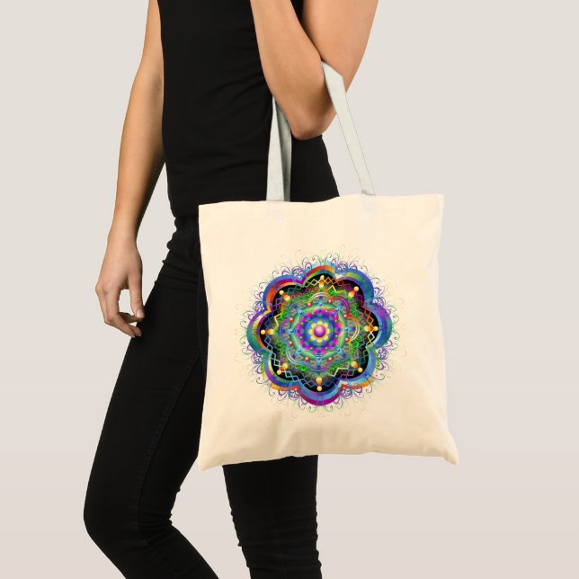 Tote Bag Univers Mandala Couleurs Psychédéliques (Devant (produit))