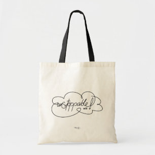 Tote Bag UnSTOPPABLE will - Bold CloudS - Black Script