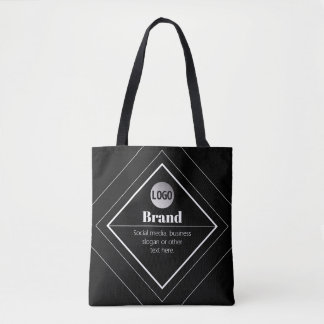 Tote Bag Upload Your Logo & Customizable Text Design