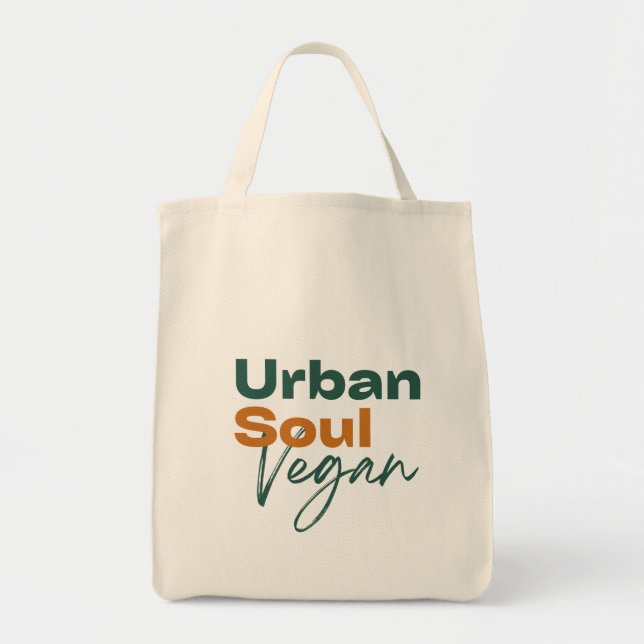 Tote Bag Urban Soul Vegan Minimalist Health and Wellness (Devant)