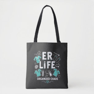 Tote Bag Urgence Urbaine Organisée chaos Funny Soins de san