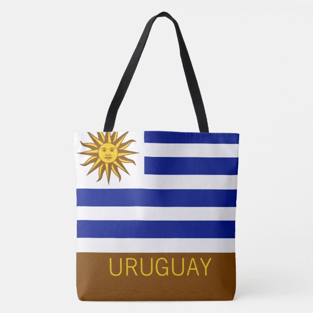 Tote Bag Uruguay Drapeau rayé Pays Garde-voyage (Devant)