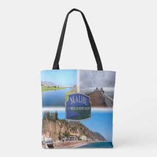 Tote Bag US Los Angeles - Malibu - Lagon - Jetée - Plage