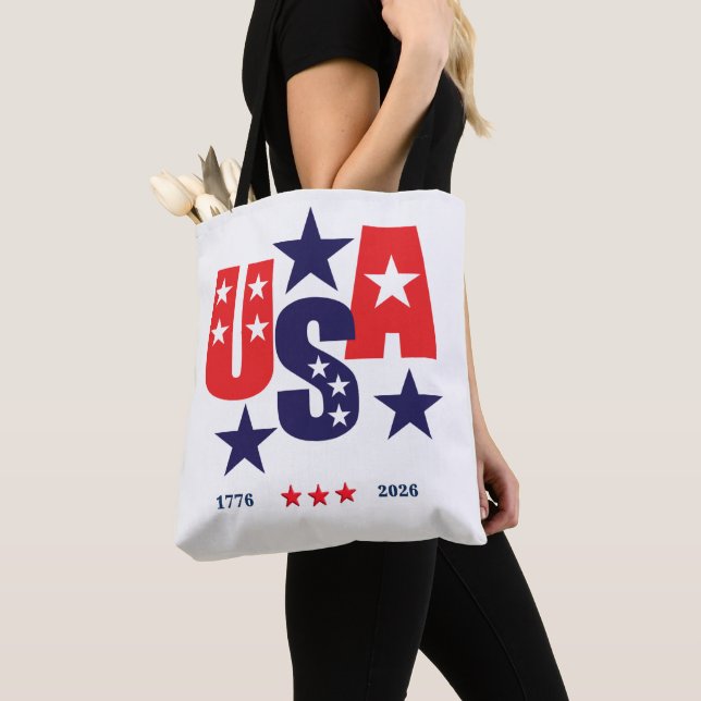 Tote Bag USA AMERICA250 Independence Day 1776 - 2026  (De près)