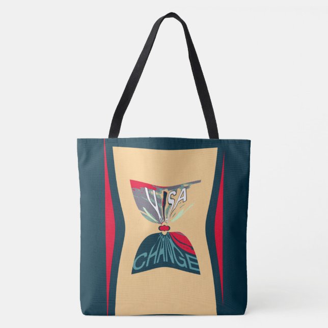 Tote Bag Usa Change Beautiful Extraordinaire Text Quote Des (Devant)