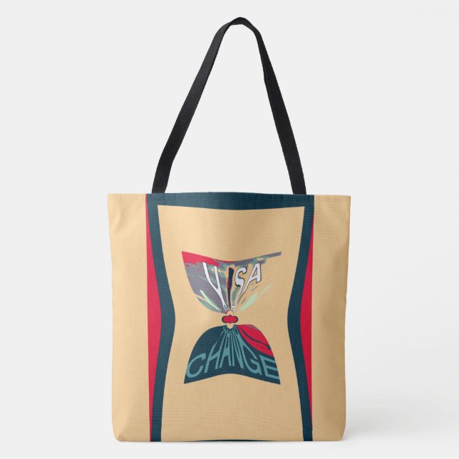 Tote Bag Usa Change Beautiful Extraordinaire Text Quote Des (Devant)