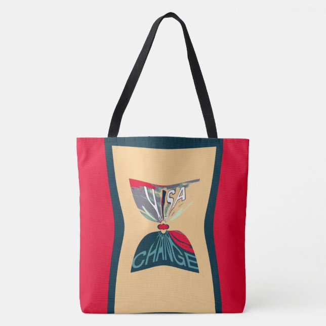 Tote Bag Usa Change Beautiful Extraordinaire Text Quote Des (Devant)
