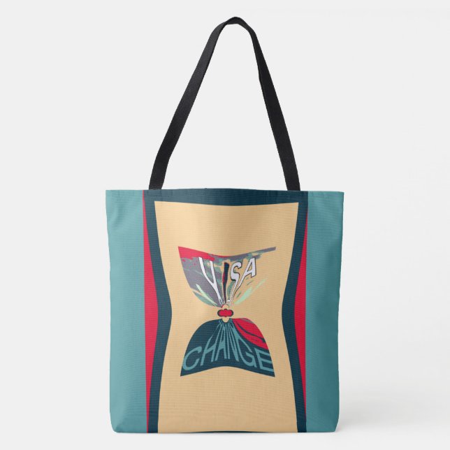 Tote Bag Usa Change Beautiful Extraordinaire Text Quote Des (Devant)