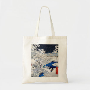 Tote Bag Utagawa Hiroshige - Pont des tambours à Meguro