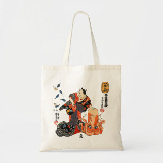 Tote Bag Utagawa Kuniyoshi, chat imitant une scène de