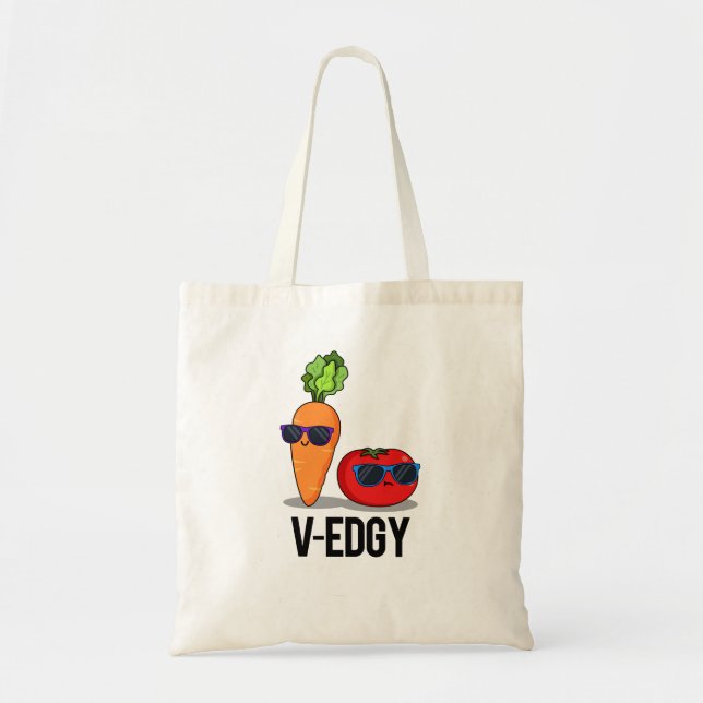 Tote Bag V-Edgy Funny Veggie Pun (Devant)