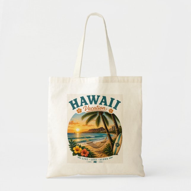 Tote Bag Vacances à Hawaï (Devant)