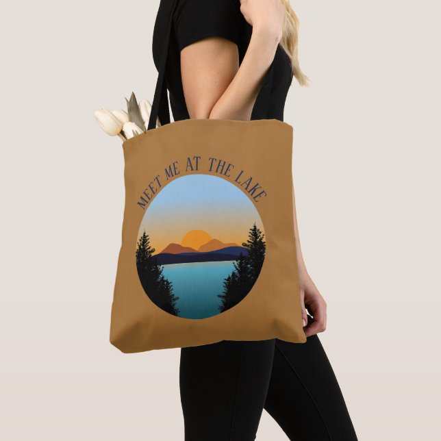 Tote Bag Vacances au lac Sunset (De près)