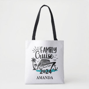 Tote Bag Vacances bateau de croisière de grande famille Fou