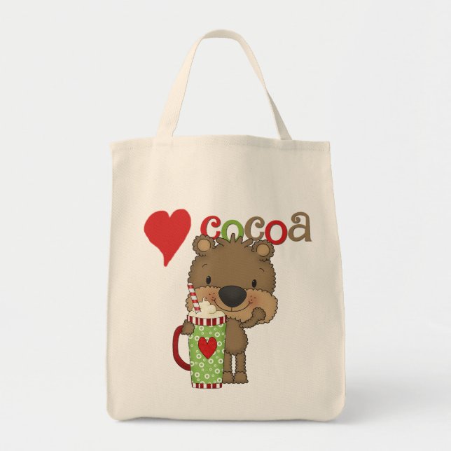 Tote Bag Vacances d'amour de cacao d'ours (Devant)