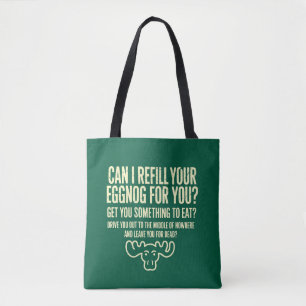 Tote Bag Vacances de Noël Puis-je vous resservir de l'eggno