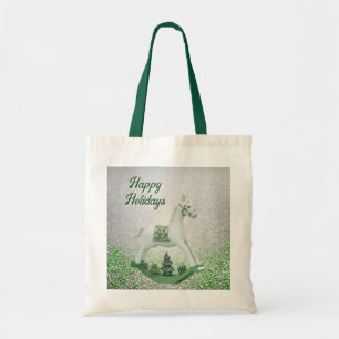 Tote Bag Vacances de Noël vert à Cheval Blanc