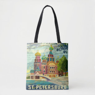 Tote Bag Vacances de Vintage voyage de St Petersburg Russie
