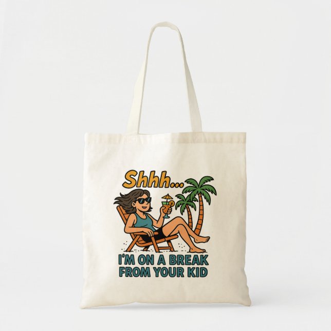 Tote Bag Vacances d'enseignant amusant (Devant)