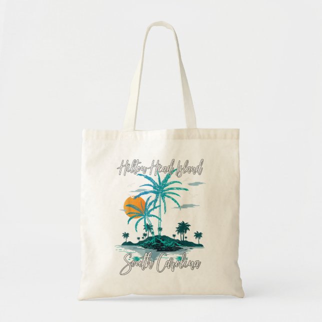 Tote Bag Vacances d'été Rétro Caroline du Sud Hilton Head I (Devant)