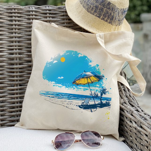 Tote Bag Vacances d'été sur la plage (Créateur téléchargé)