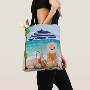 Tote Bag Vacances d'été, vacances de luxe au bord de la mer