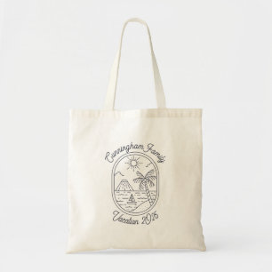 Tote Bag Vacances familiales modernes simples et minimalist