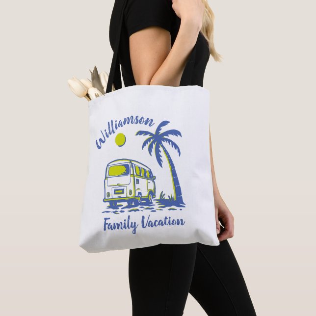 Tote Bag Vacances familiales personnalisées (De près)