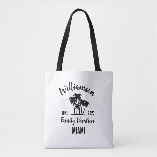 Tote Bag Vacances familiales personnalisées (Devant)